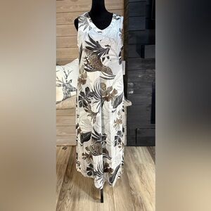 Chico's Leopard & Tropical Print Maxi Dress